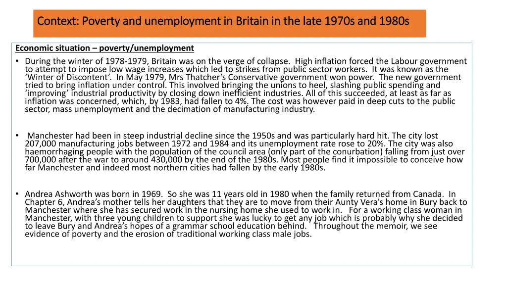 context poverty and unemployment in britain