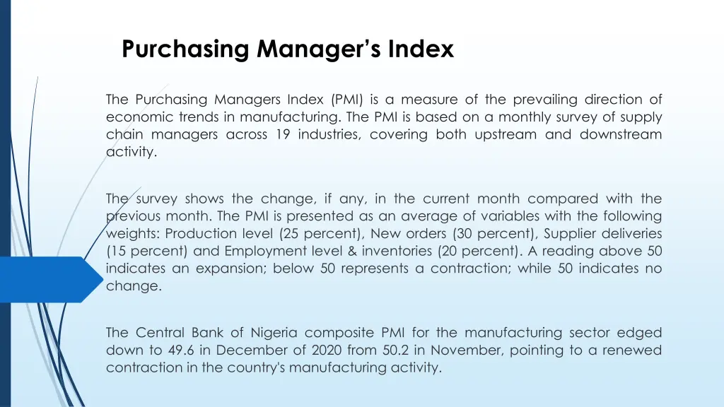 purchasing manager s index