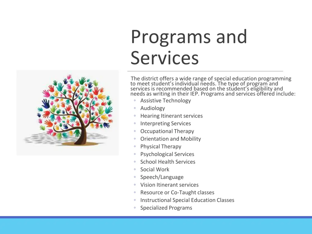 programs and services