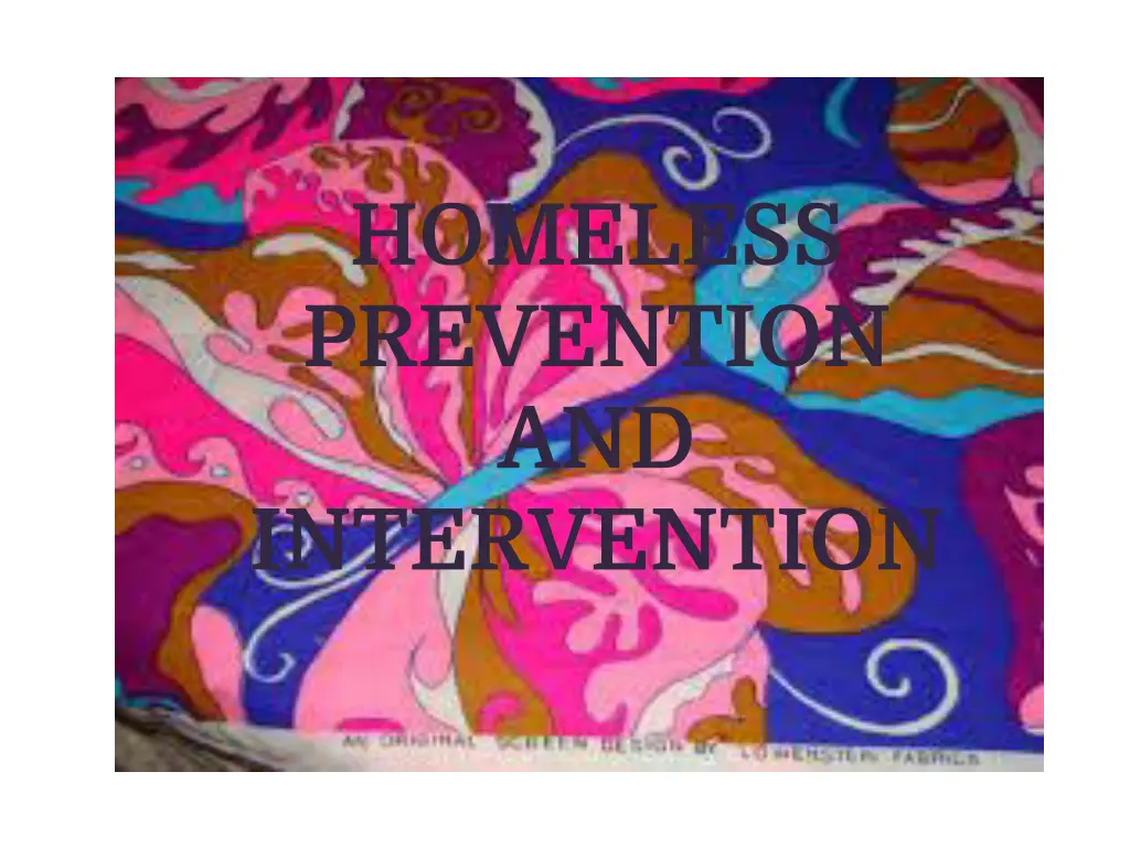 homeless prevention and intervention