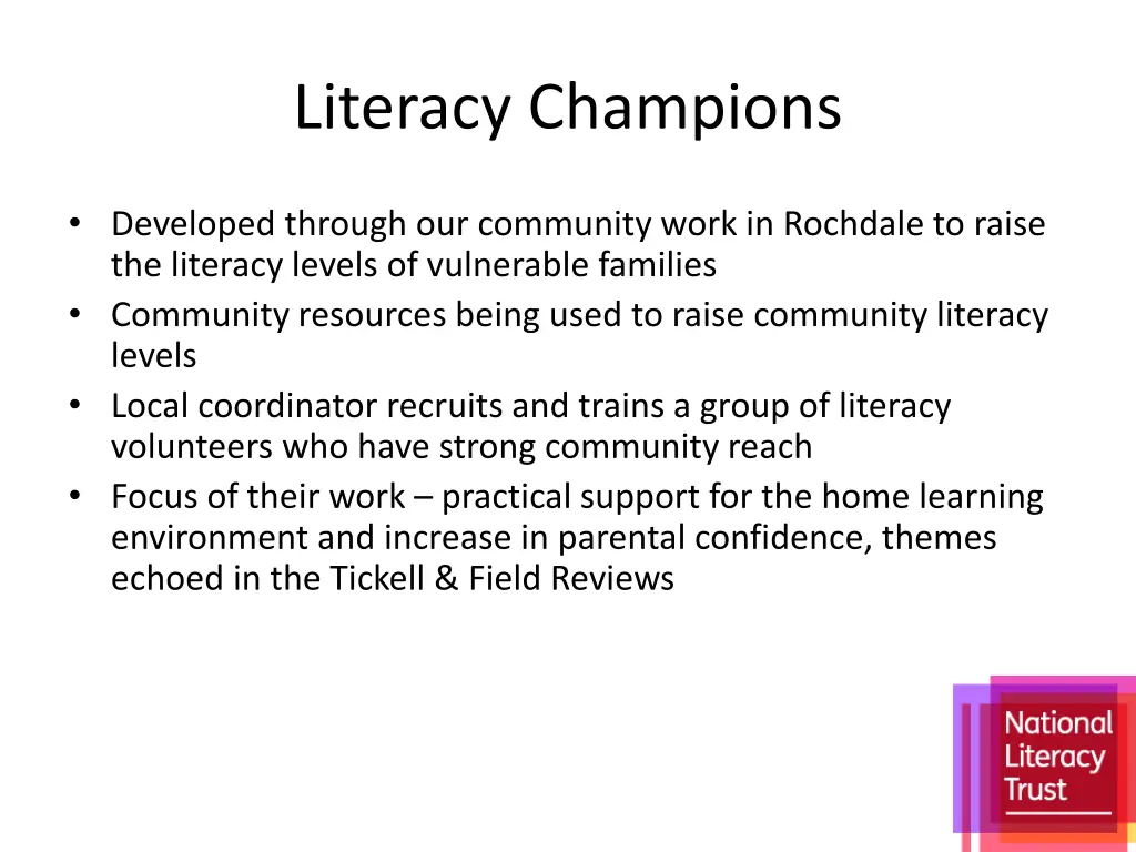 literacy champions