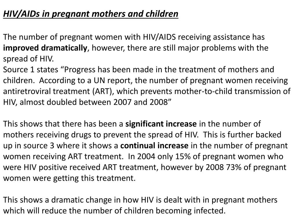 hiv aids in pregnant mothers and children