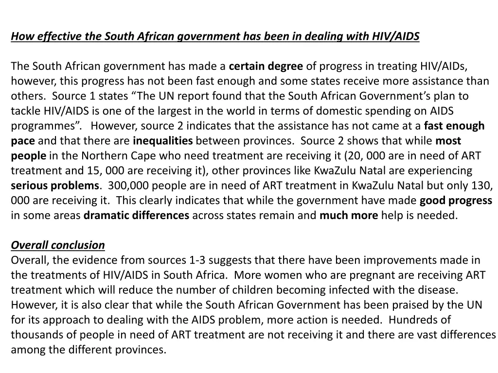 how effective the south african government