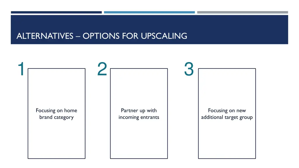 alternatives options for upscaling