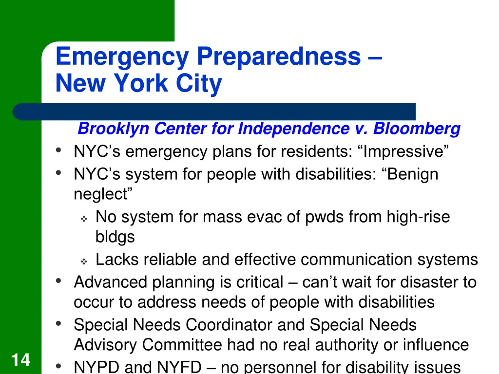 emergency preparedness new york city 1