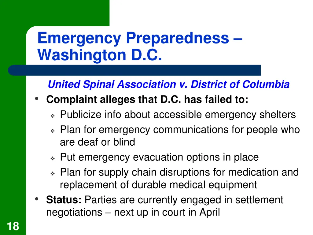 emergency preparedness washington d c 1