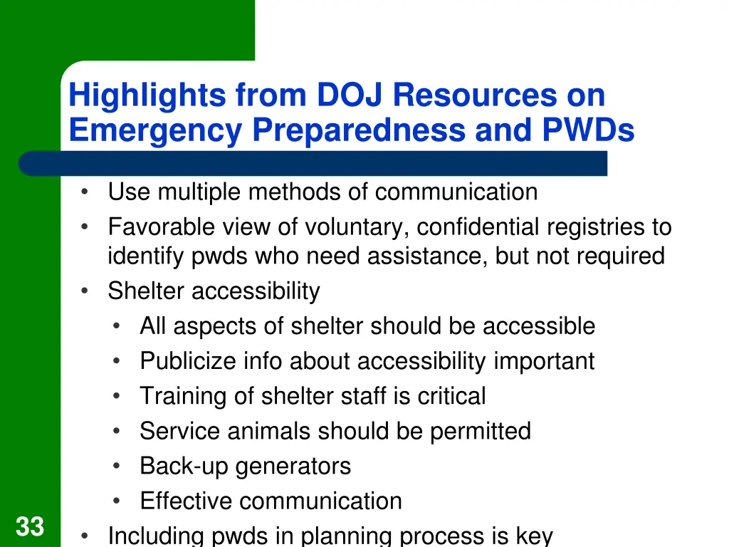 highlights from doj resources on emergency 1