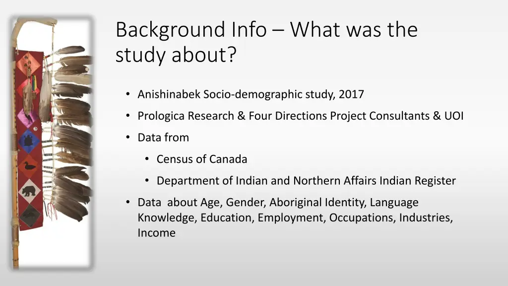 background info what was the study about