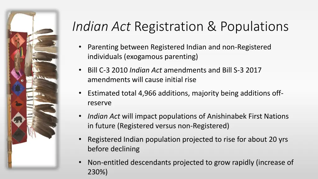 indian act registration populations