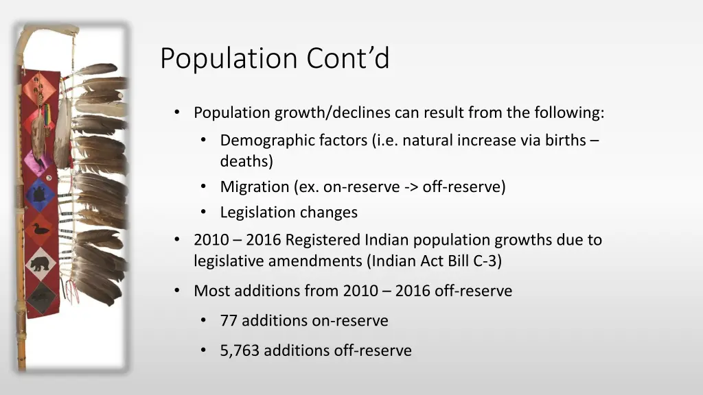 population cont d