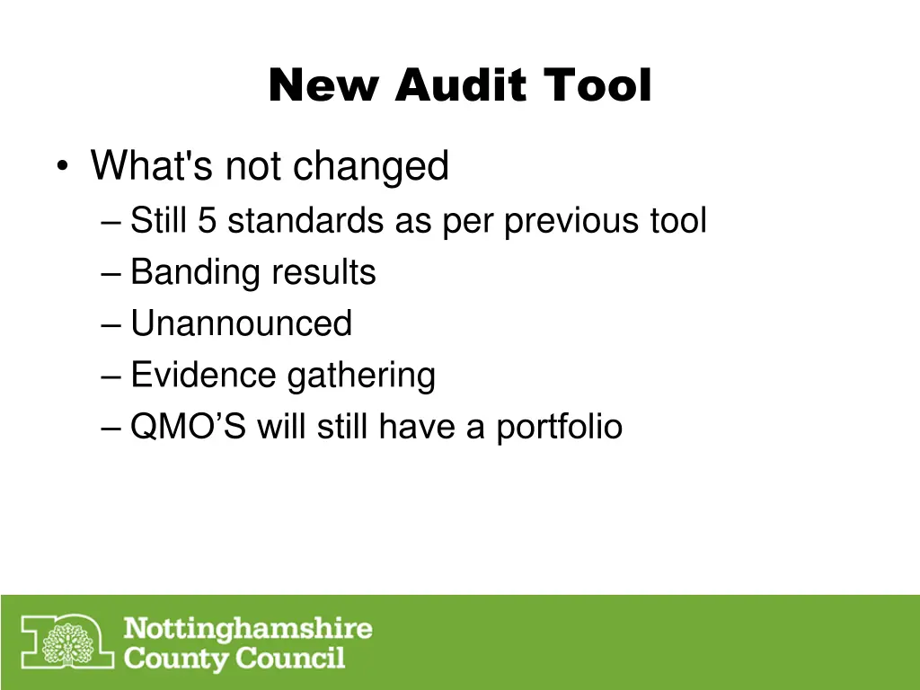 new audit tool 1