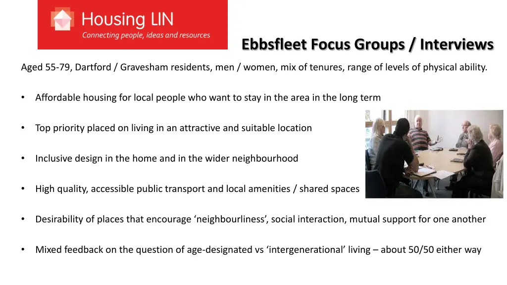 ebbsfleet focus groups interviews