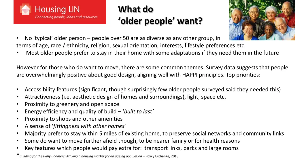 what do older people want