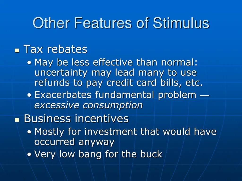 other features of stimulus