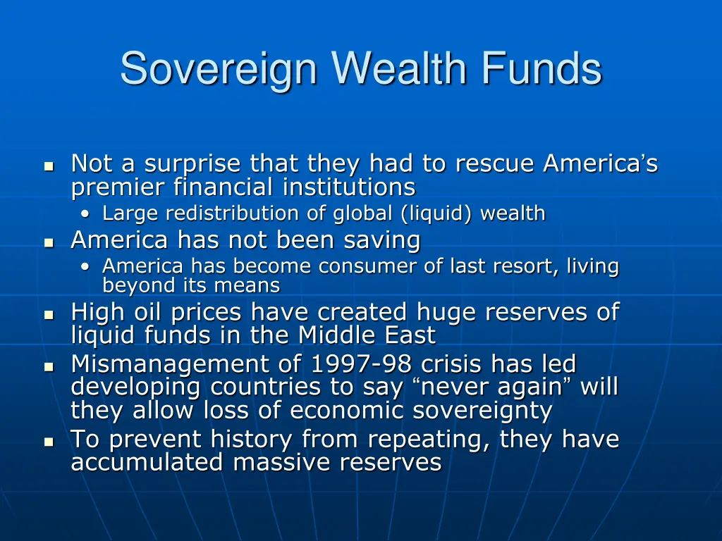 sovereign wealth funds