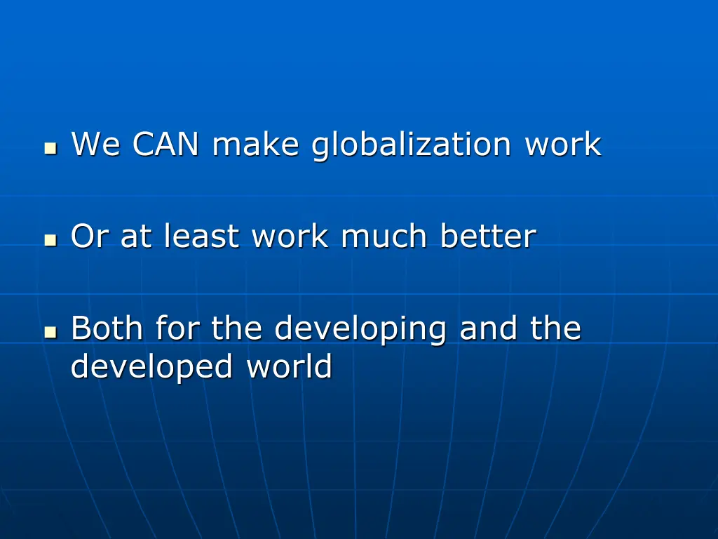 we can make globalization work