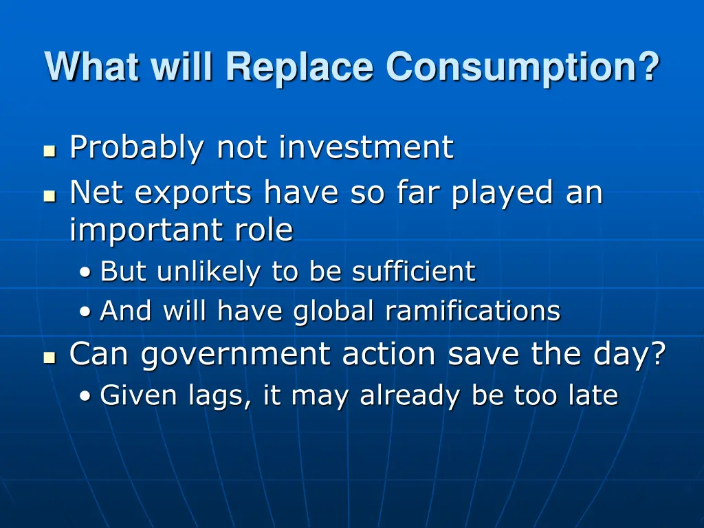 what will replace consumption