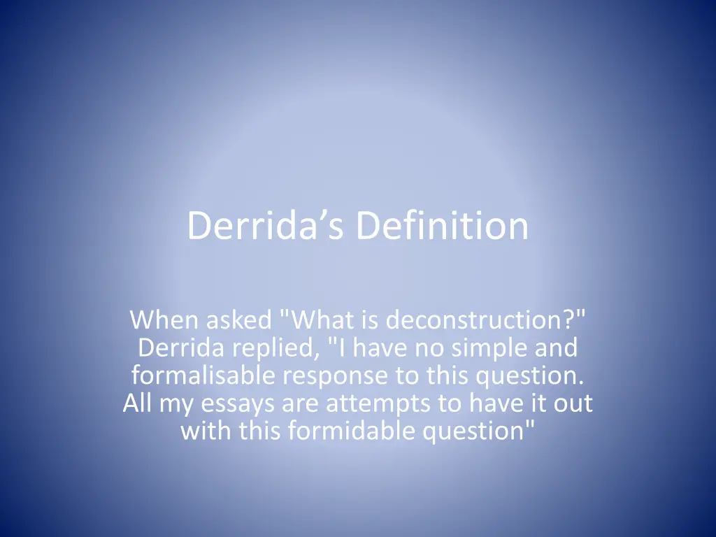 derrida s definition