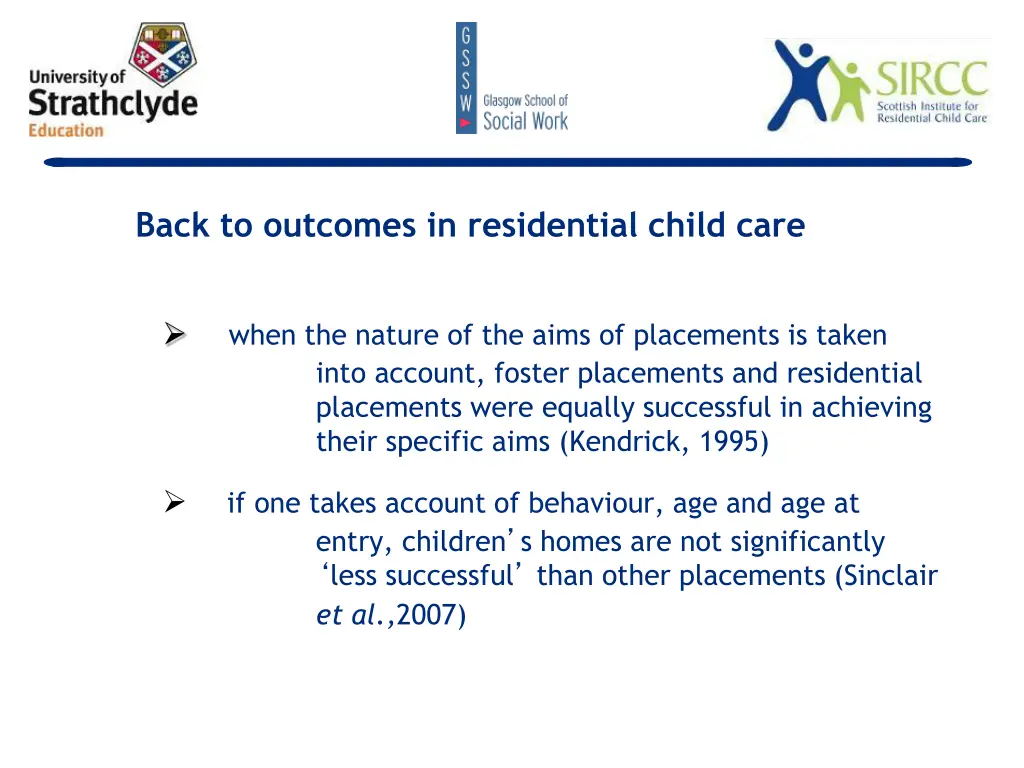 back to outcomes in residential child care 1