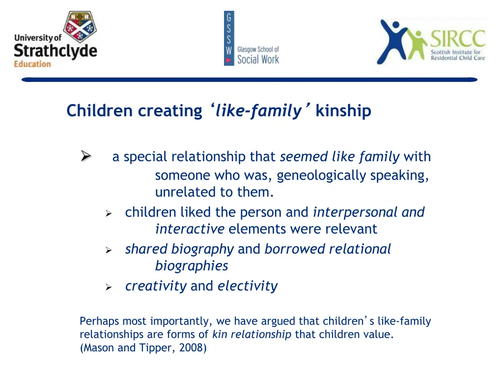 children creating like family kinship