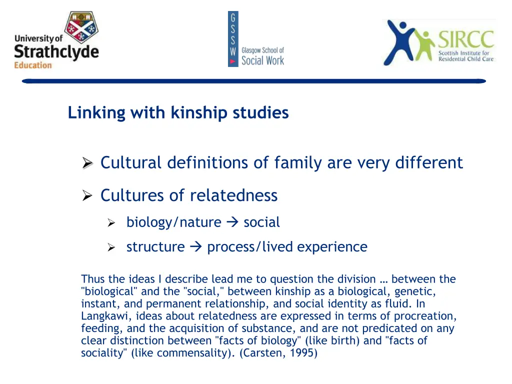 linking with kinship studies