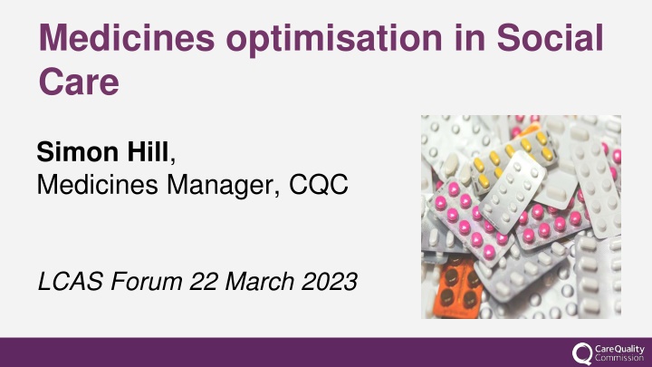 medicines optimisation in social care