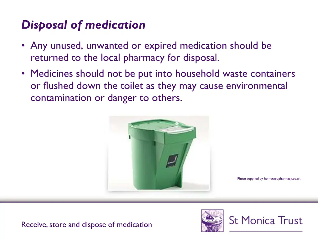 disposal of medication