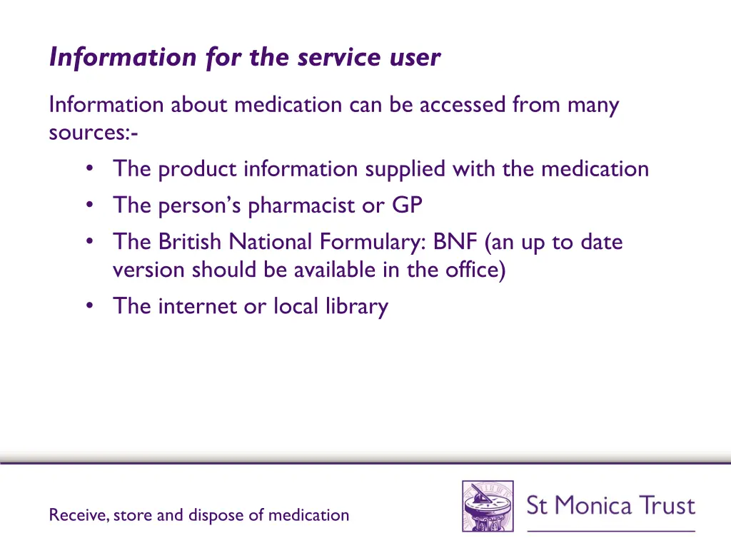 information for the service user 1