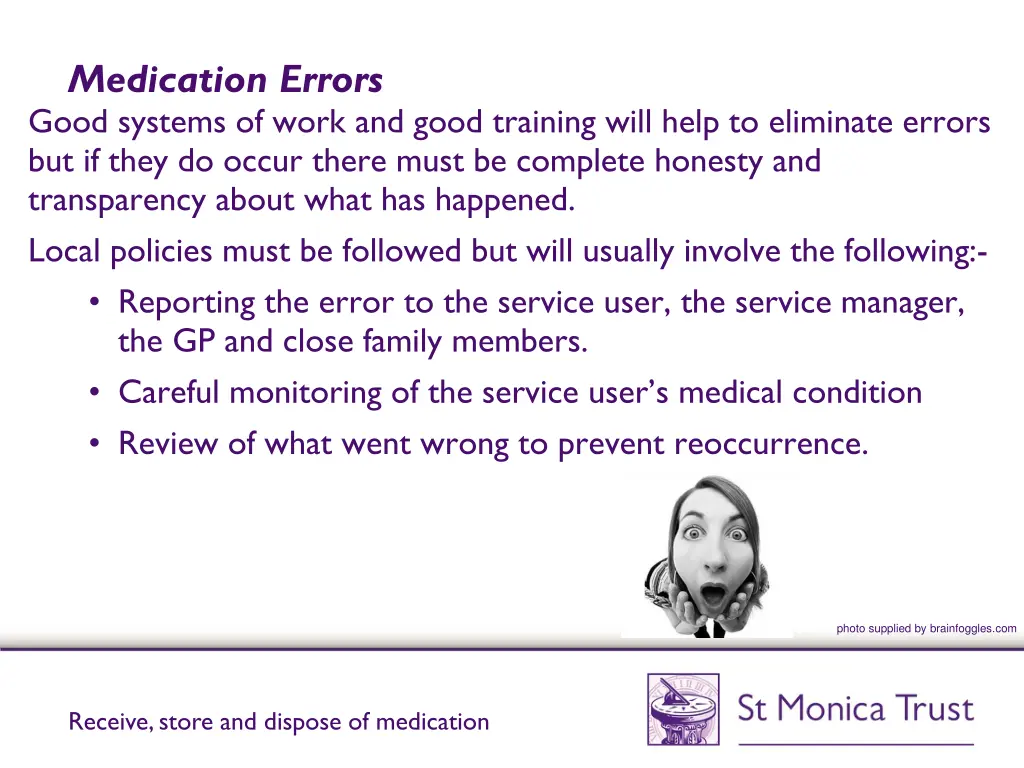 medication errors good systems of work and good