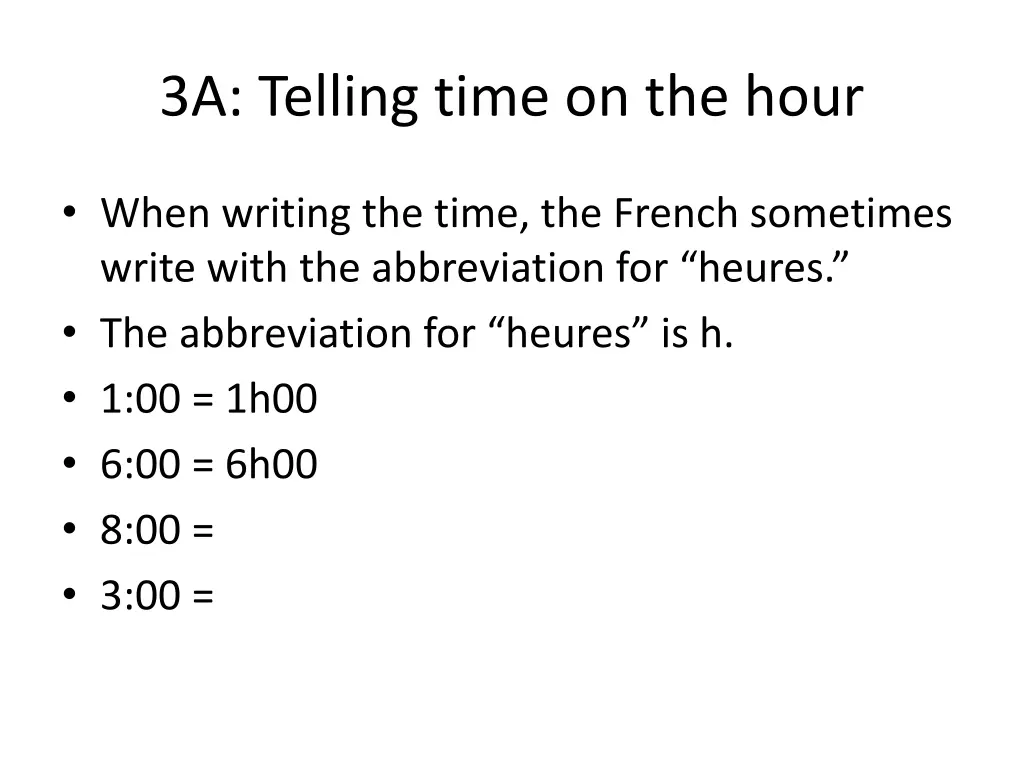 3a telling time on the hour 1