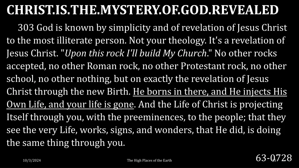 christ is the mystery of god revealed