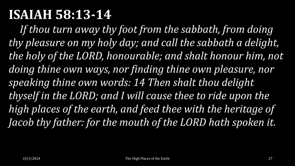 isaiah 58 13 14 if thou turn away thy foot from