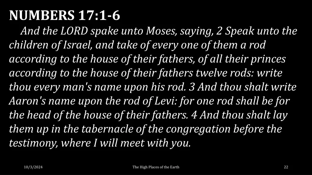 numbers 17 1 6 and the lord spake unto moses