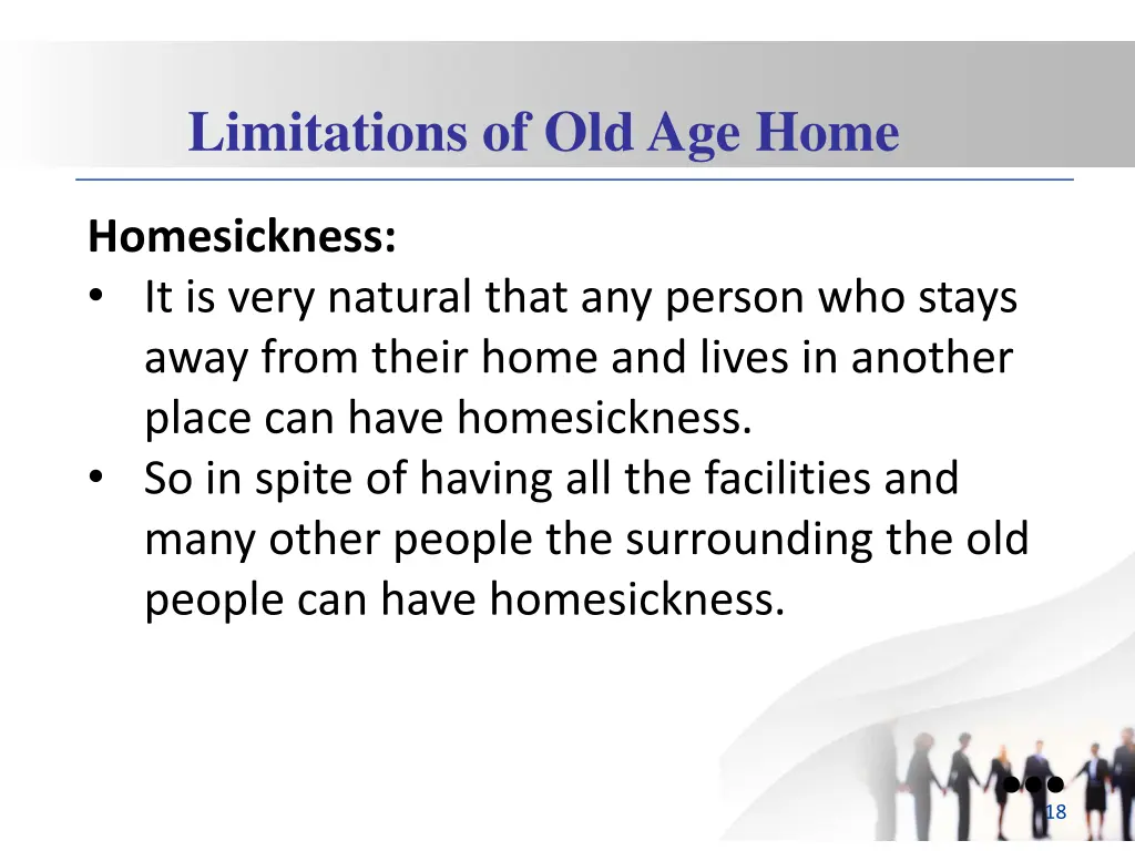 limitations of old age home 3