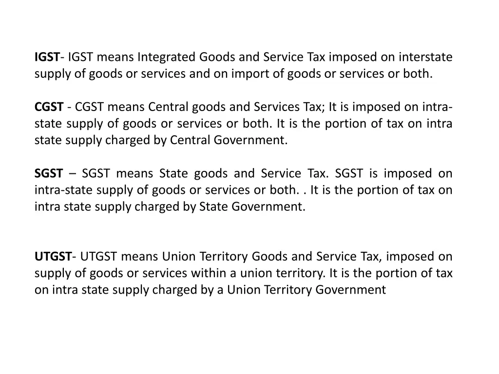 igst igst means integrated goods and service