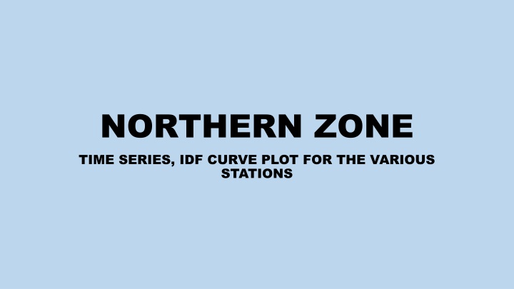 northern zone time series idf curve plot