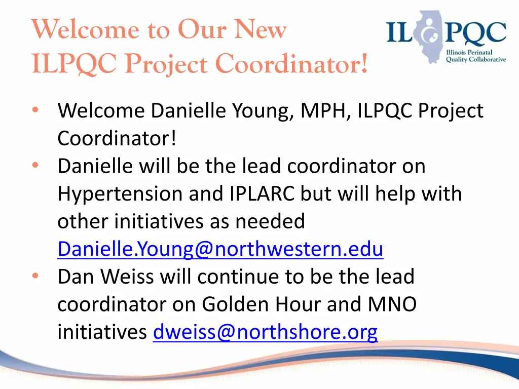 welcome to our new ilpqc project coordinator