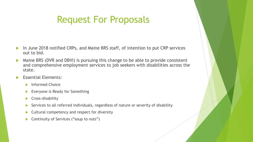 request for proposals