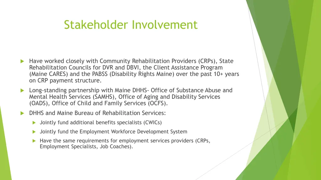 stakeholder involvement