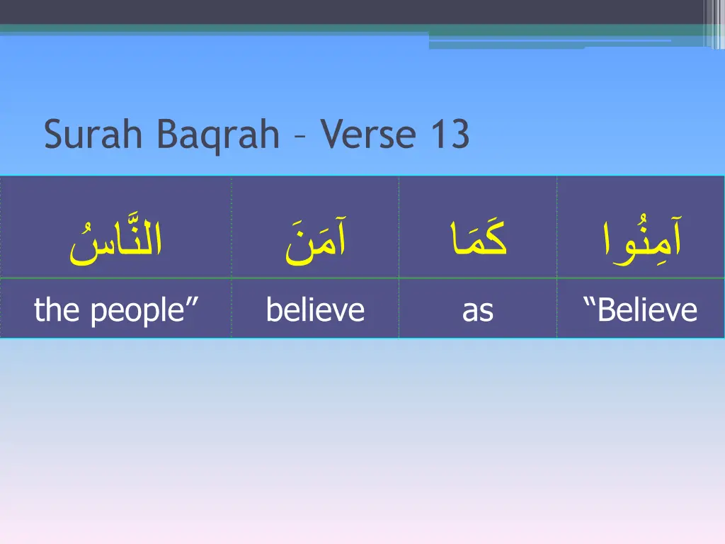 surah baqrah verse 13 1