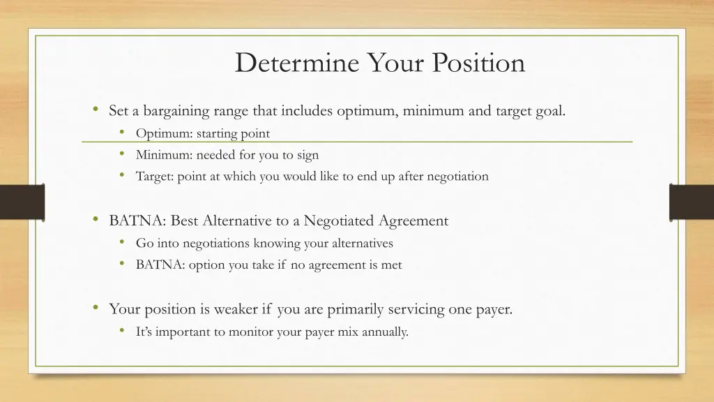 determine your position