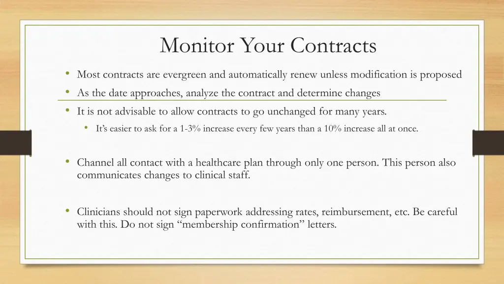 monitor your contracts