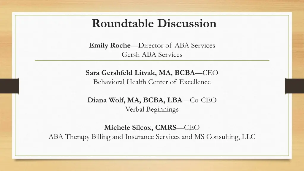 roundtable discussion