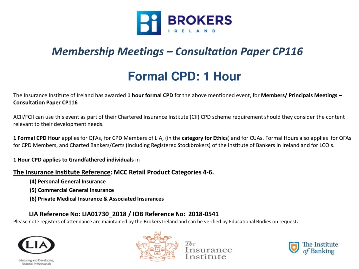 membership meetings consultation paper cp116