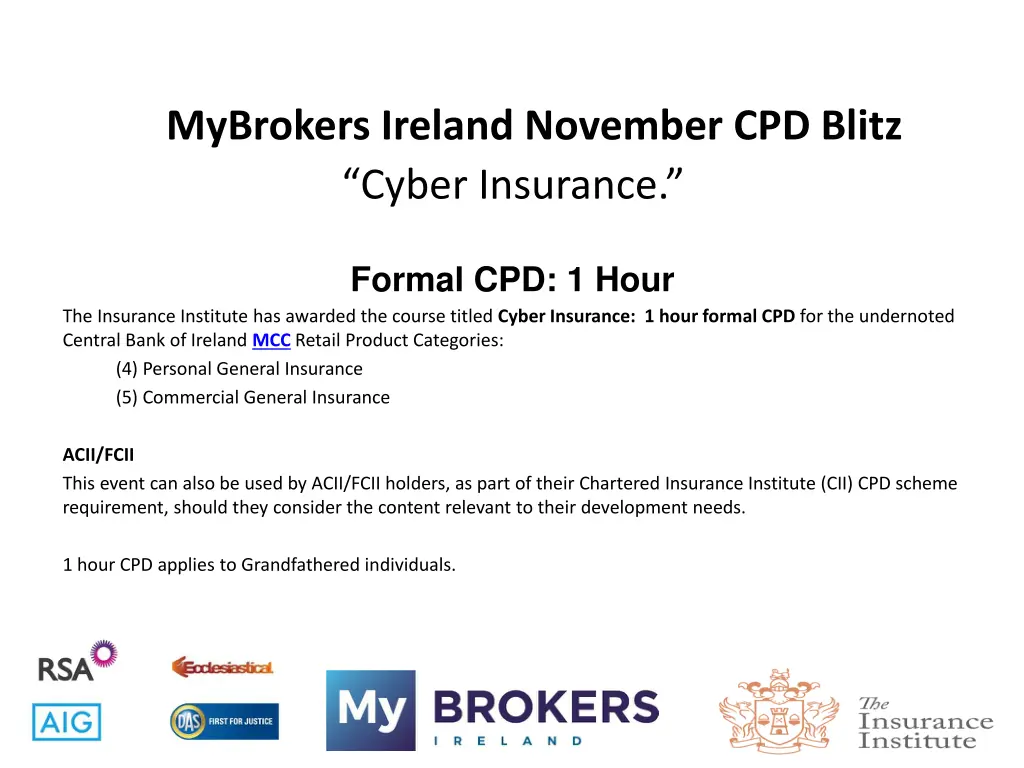 mybrokers ireland november cpd blitz cyber