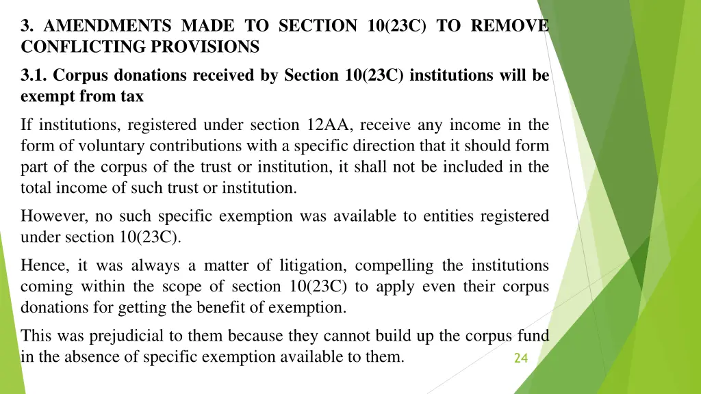 3 amendments made to section 10 23c to remove