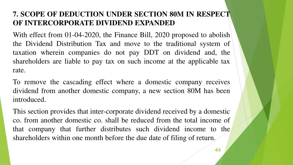 7 scope of deduction under section 80m in respect