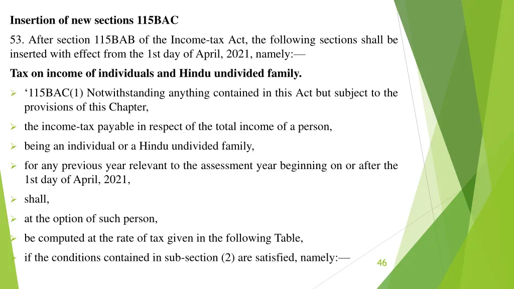 insertion of new sections 115bac