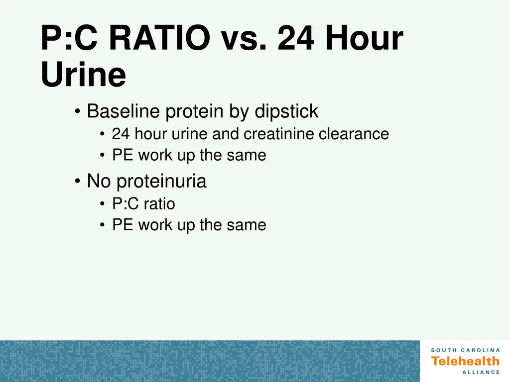 p c ratio vs 24 hour urine baseline protein