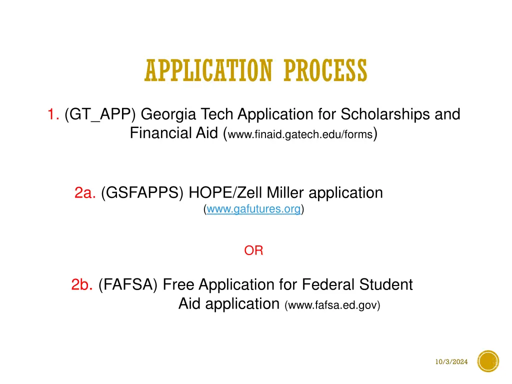 application process